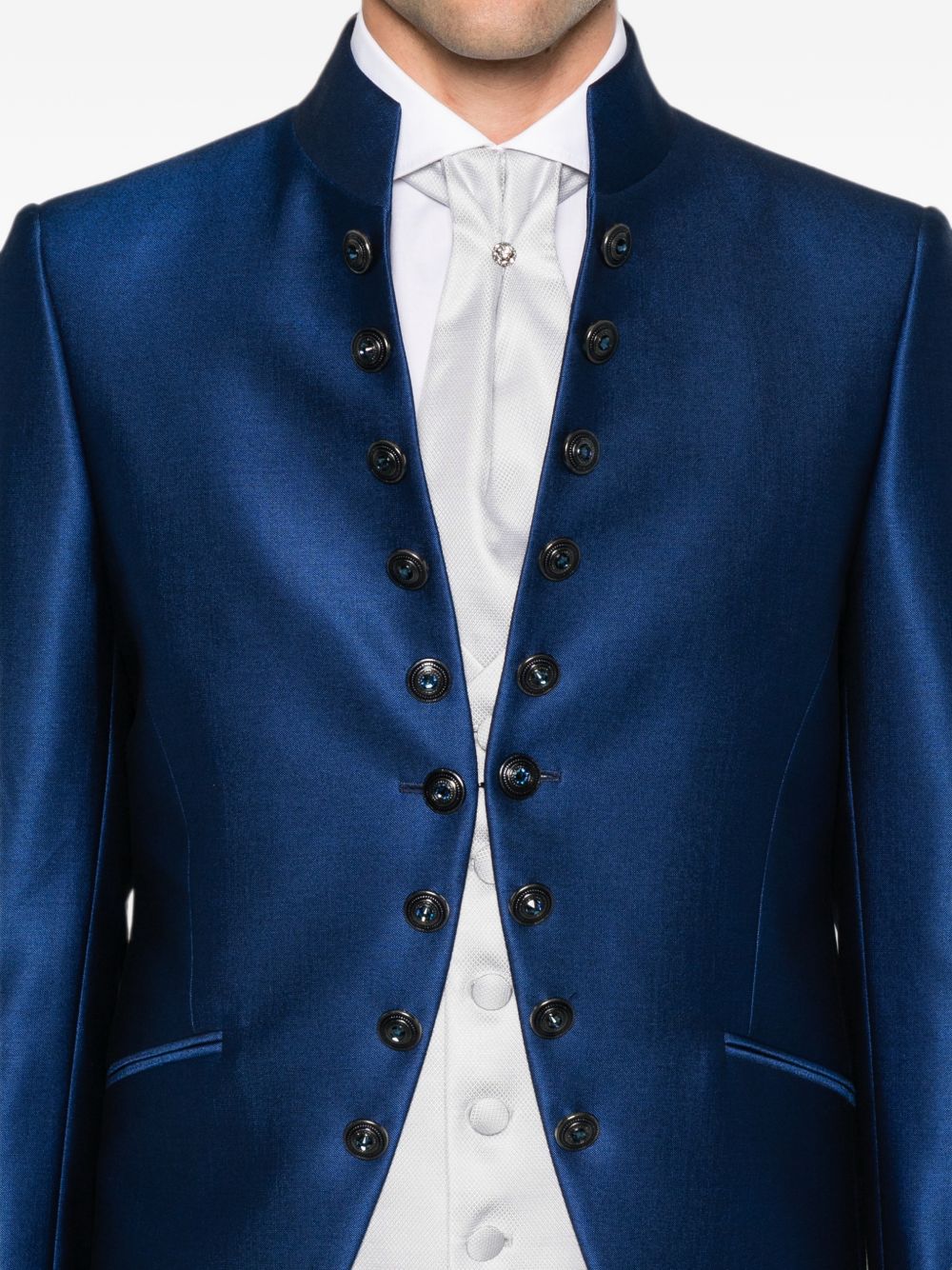 693 Smoking Bluette C/coreano+bottoni Gioiello+accessori 44JX175C106150 BLUETTE CARLO PIGNATELLI