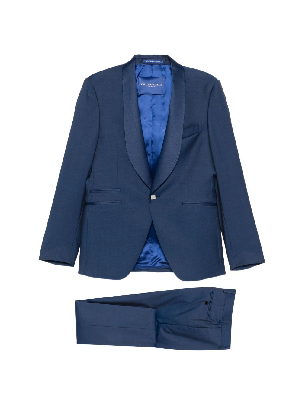 693 Abito Blu C/sciallato Ad 1 Bottone 44UU835L107367 BLU CARLO PIGNATELLI