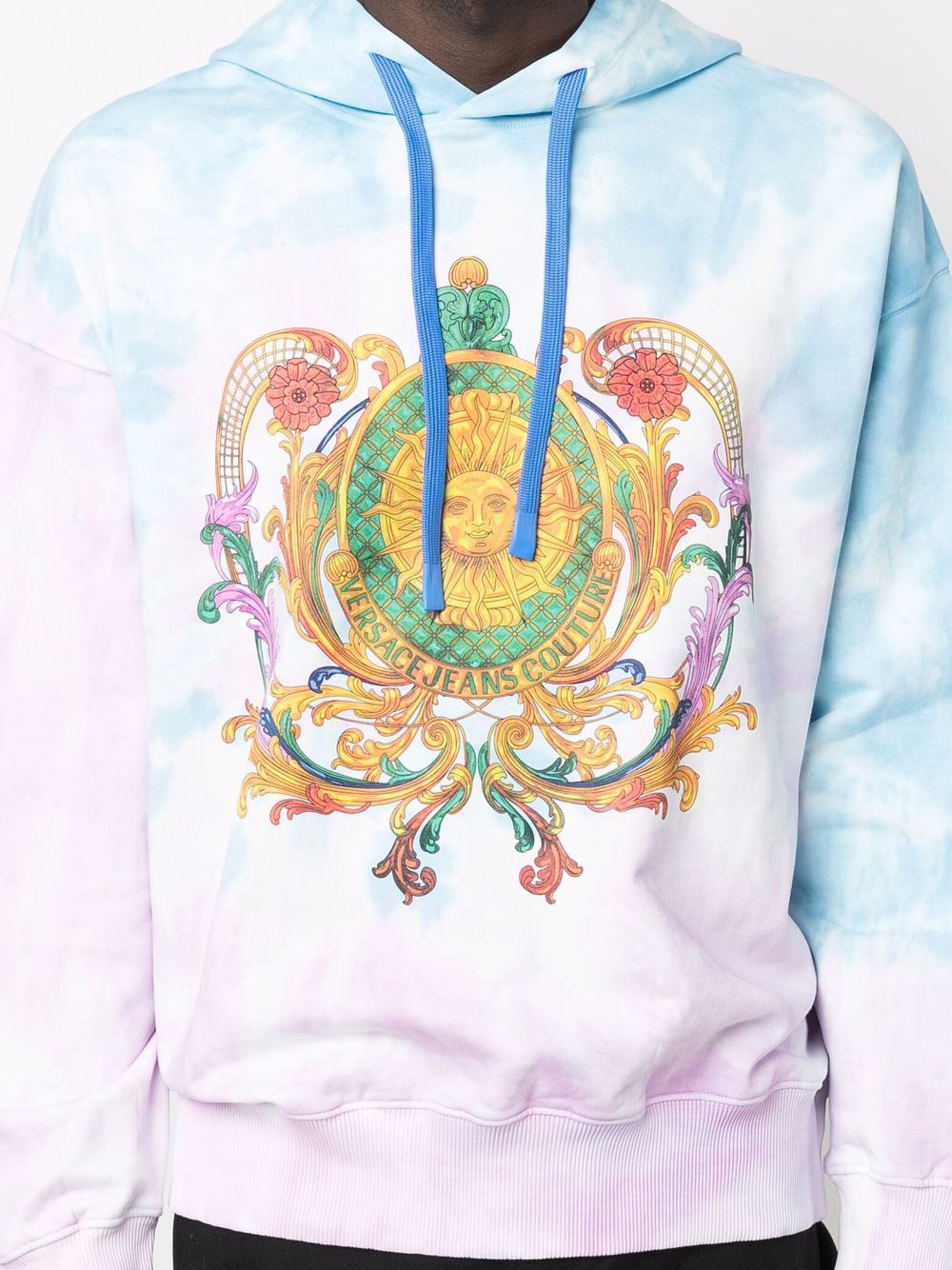 Felpa sfumata con logo baroque 72GAIF01CFW0F OT0 VERSACE JEANS
