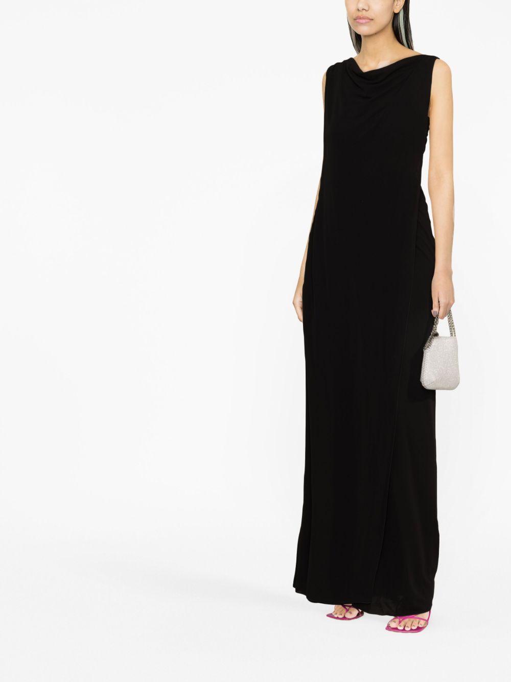 Abito lungo cut-out retro nero A0434 0127 NERO ALBERTA FERRETTI