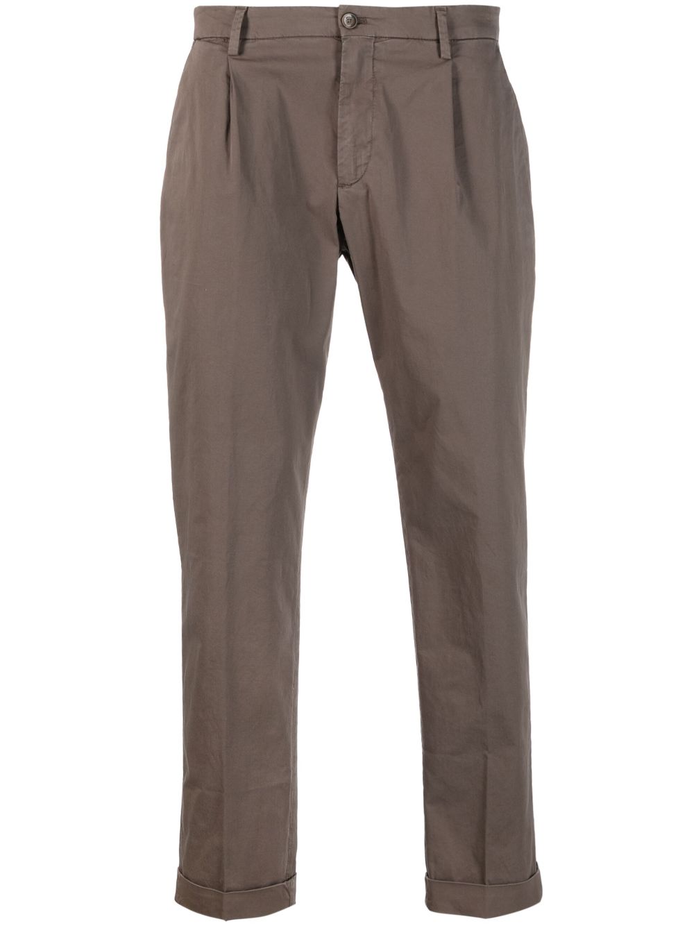 Pantalone Tiberio marrone piega stirata<BR/> TIBERIO323127 MARRONE BRIGLIA