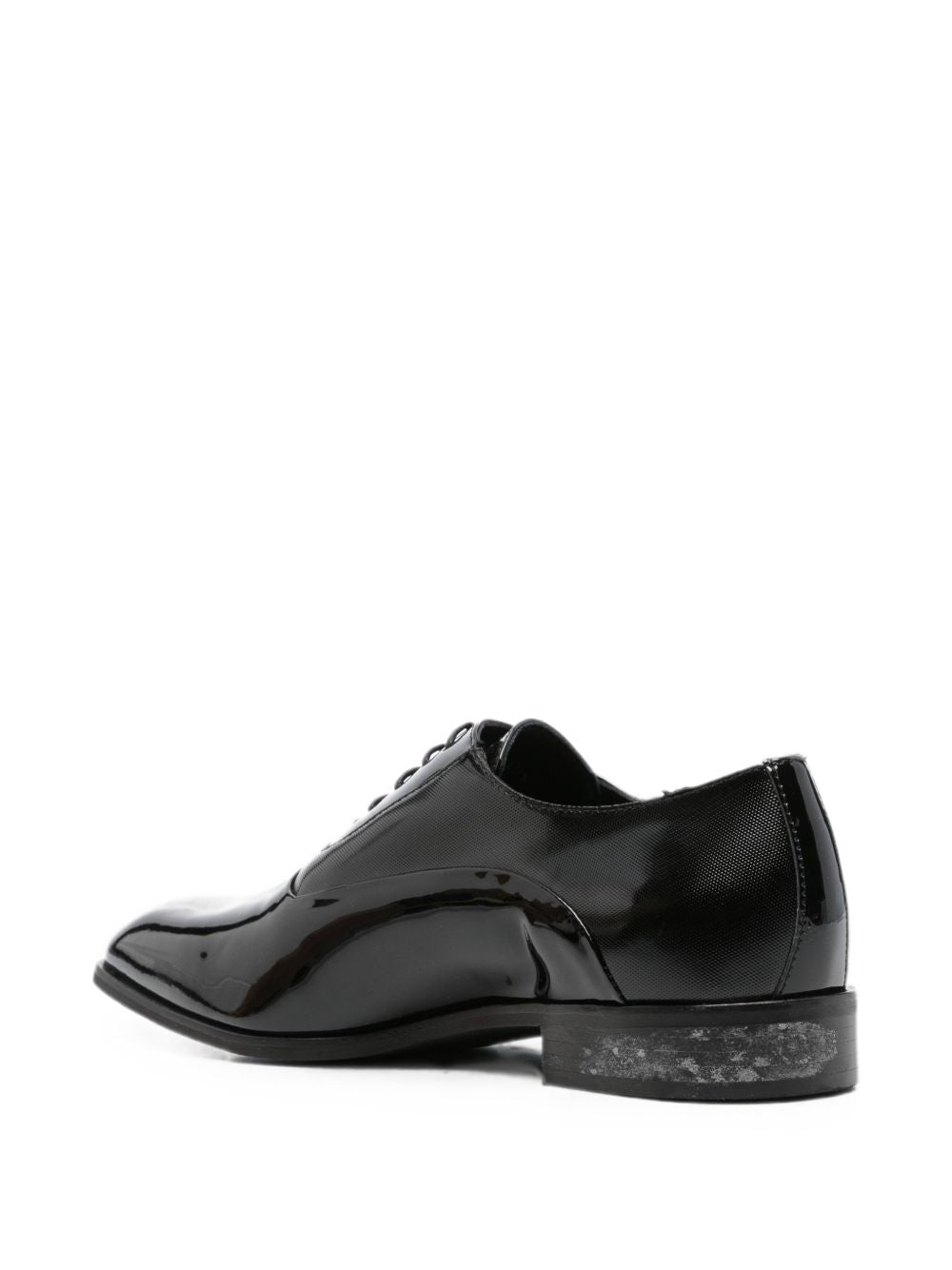 scarpa Nera Vernice Lucida Operata 46Z7982 RUGAN NERO CARLO PIGNATELLI