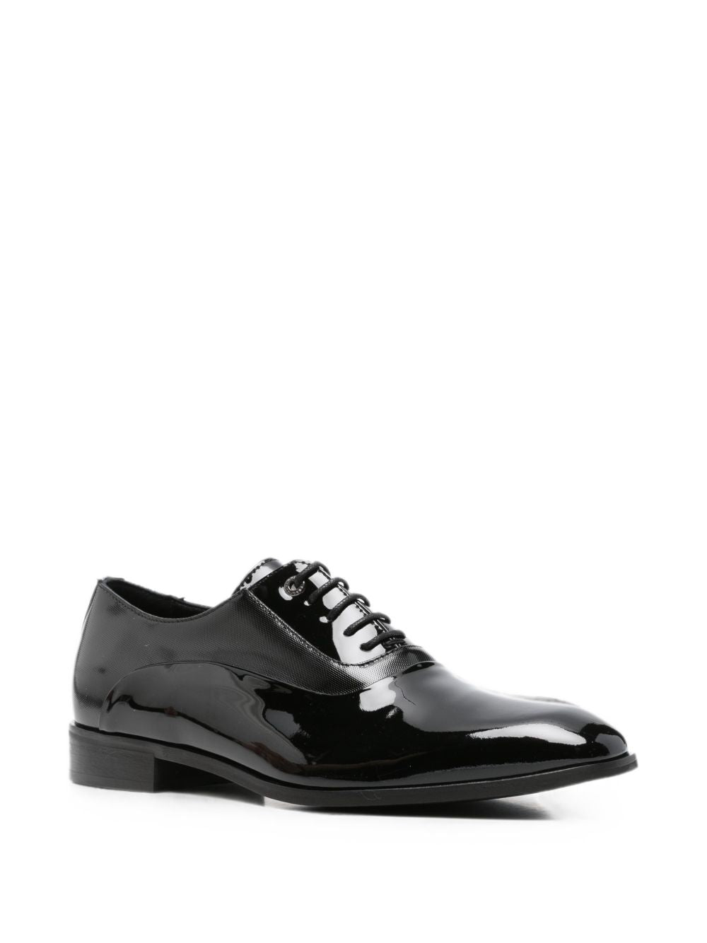 scarpa Nera Vernice Lucida Operata 46Z7982 RUGAN NERO CARLO PIGNATELLI