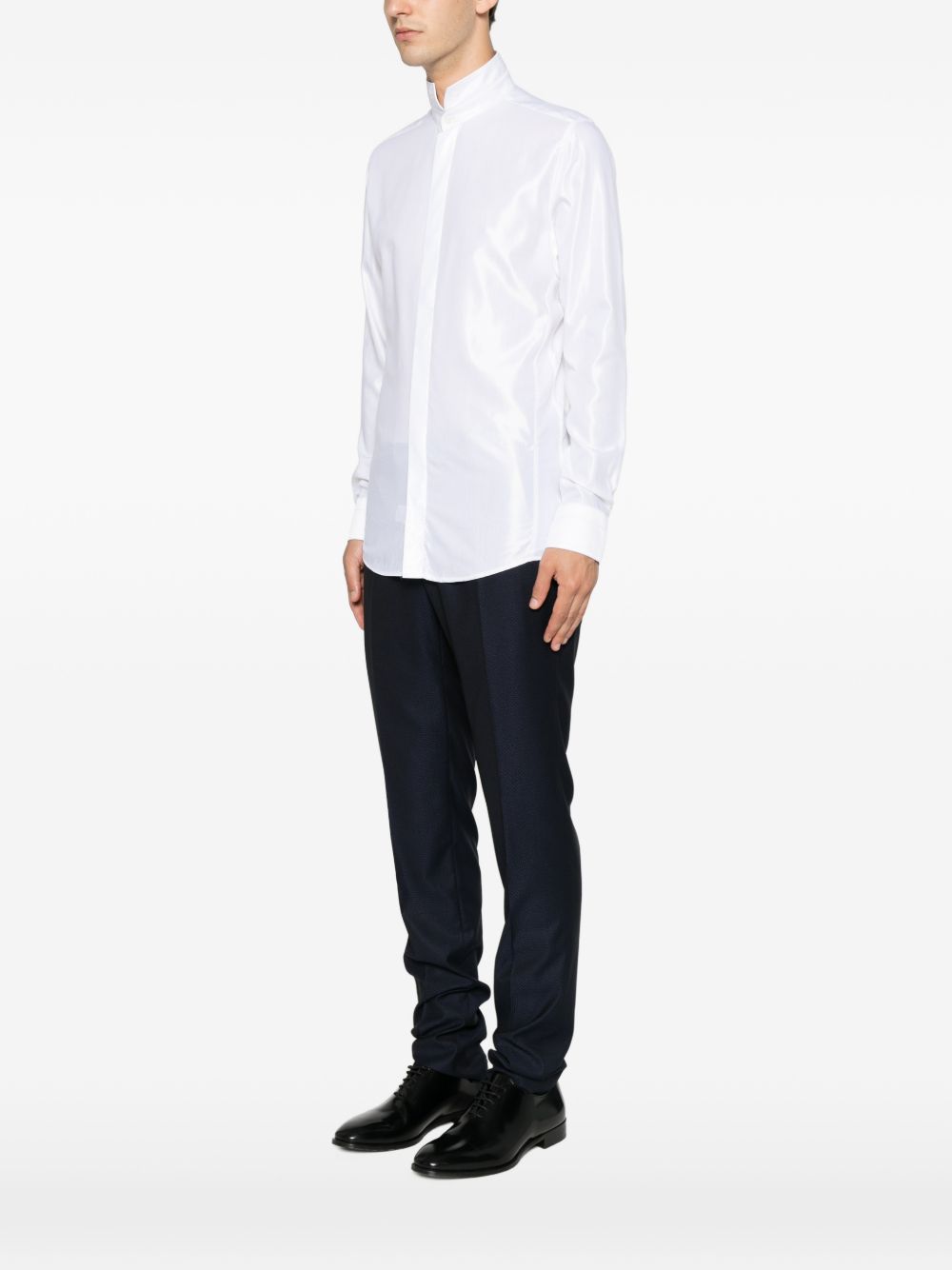 90 Camicia B.ca C/diplomatico C/ricamo B4CER45U0CP136 90 CARLO PIGNATELLI