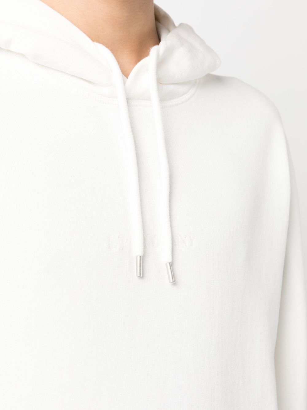 Felpa bianca stampa retro 14CMSS362A006312G BIANCO CP COMPANY
