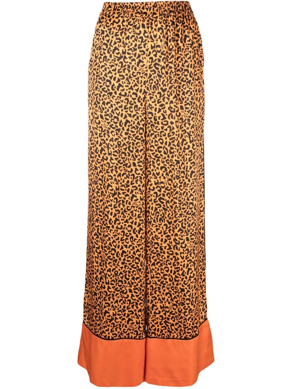 Pantalone a gamba ampia maculato arancione 231W1001 ARANCIO KARL LAGERFELD