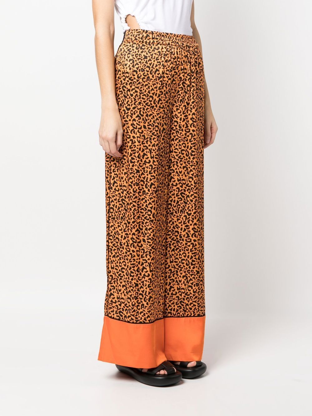 Pantalone a gamba ampia maculato arancione 231W1001 ARANCIO KARL LAGERFELD