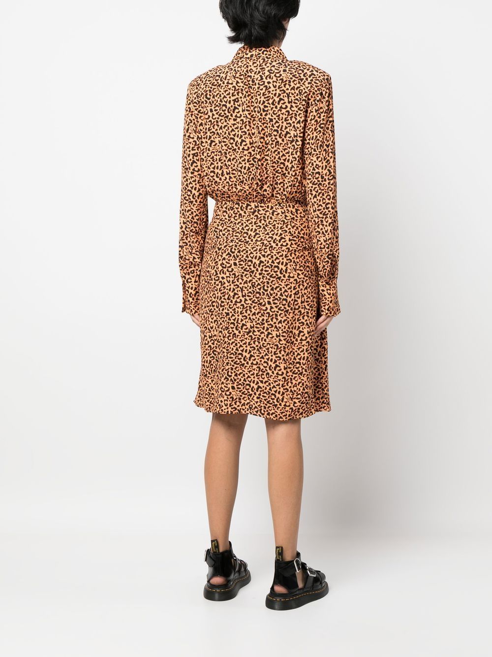 Abito corto leopardato arancione 231W1303 Q42 KARL LAGERFELD