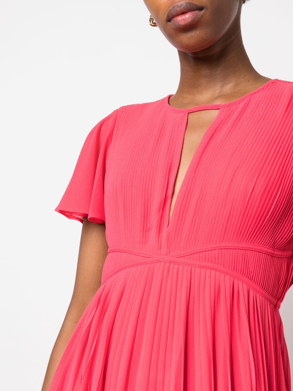 Abito corallo in chiffon MS381P77R3 662 MICHAEL KORS