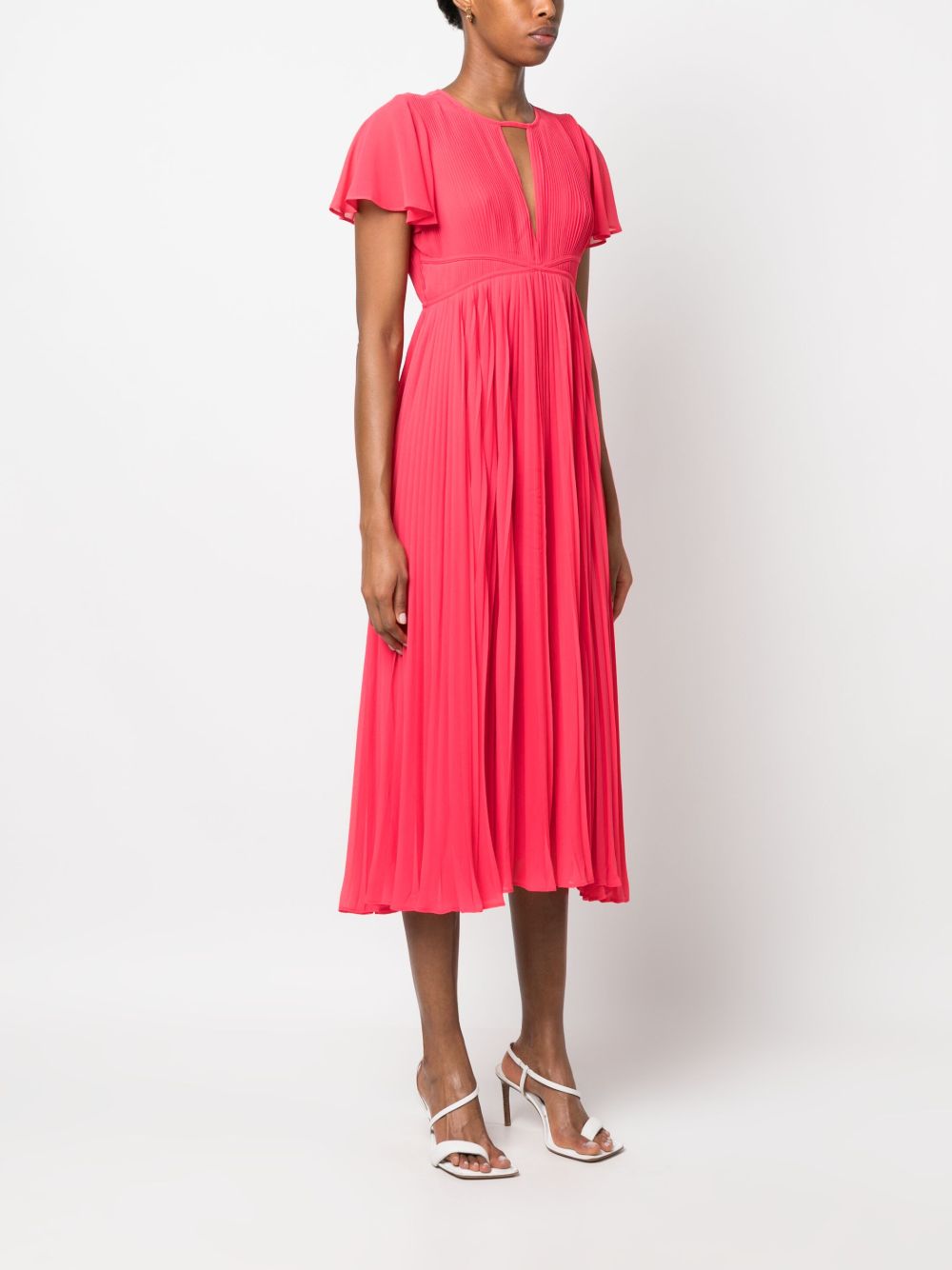 Abito corallo in chiffon MS381P77R3 662 MICHAEL KORS