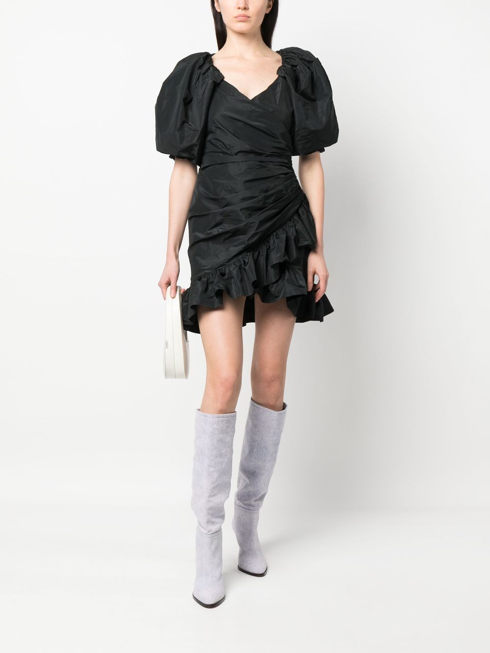 Abito nero con ruches 3441MDA25 237109 NERO MSGM