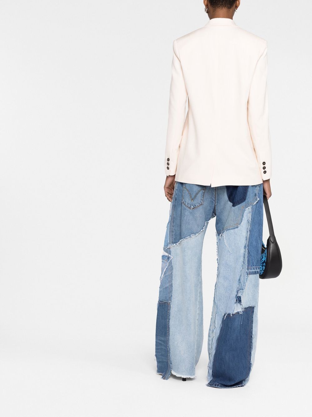 Giacca panna monopetto 3441MDG32 237101 NUDE MSGM