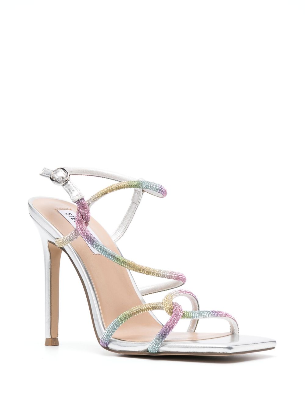 Sandalo con fasce e swarovski multicolor SMSIMPLICIT-SILMUL ARGENTO STEVE MADDEN