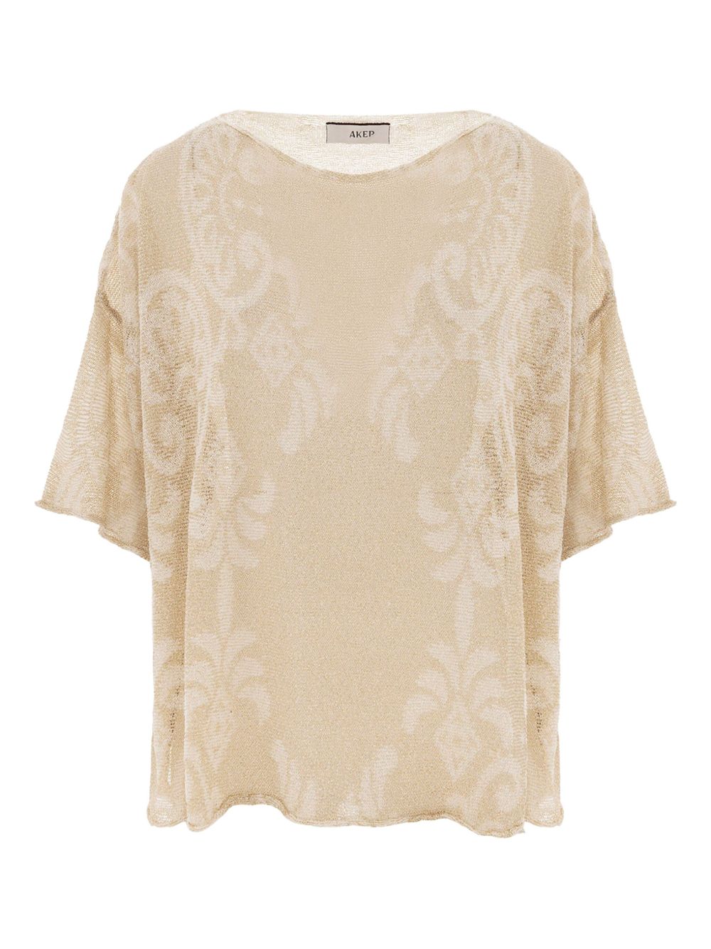 Maglia panna fantasia MGKD05040 PANNA AKEP