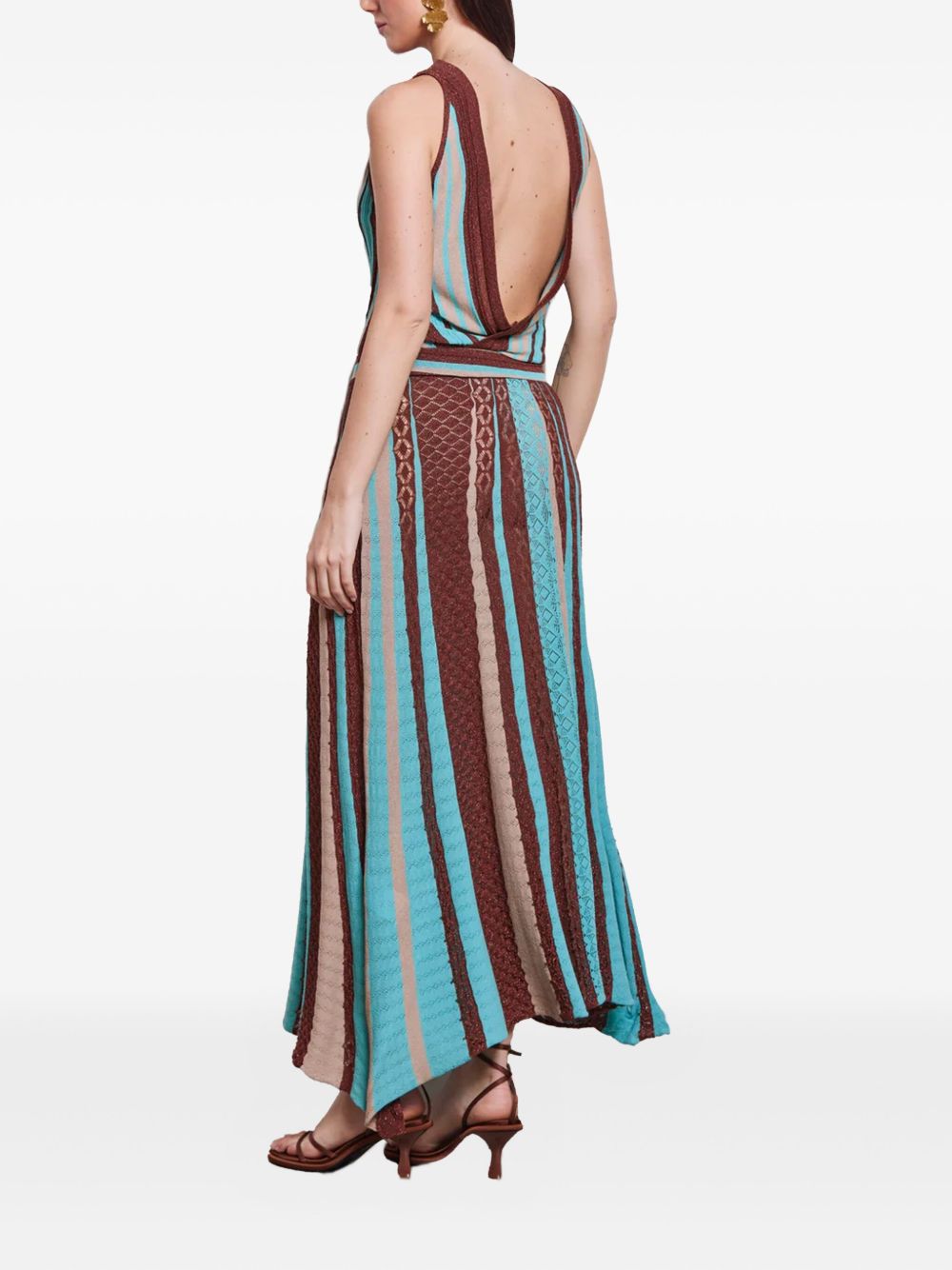 Abito multicolor in maglia lurex VSKD05057 MORO AKEP