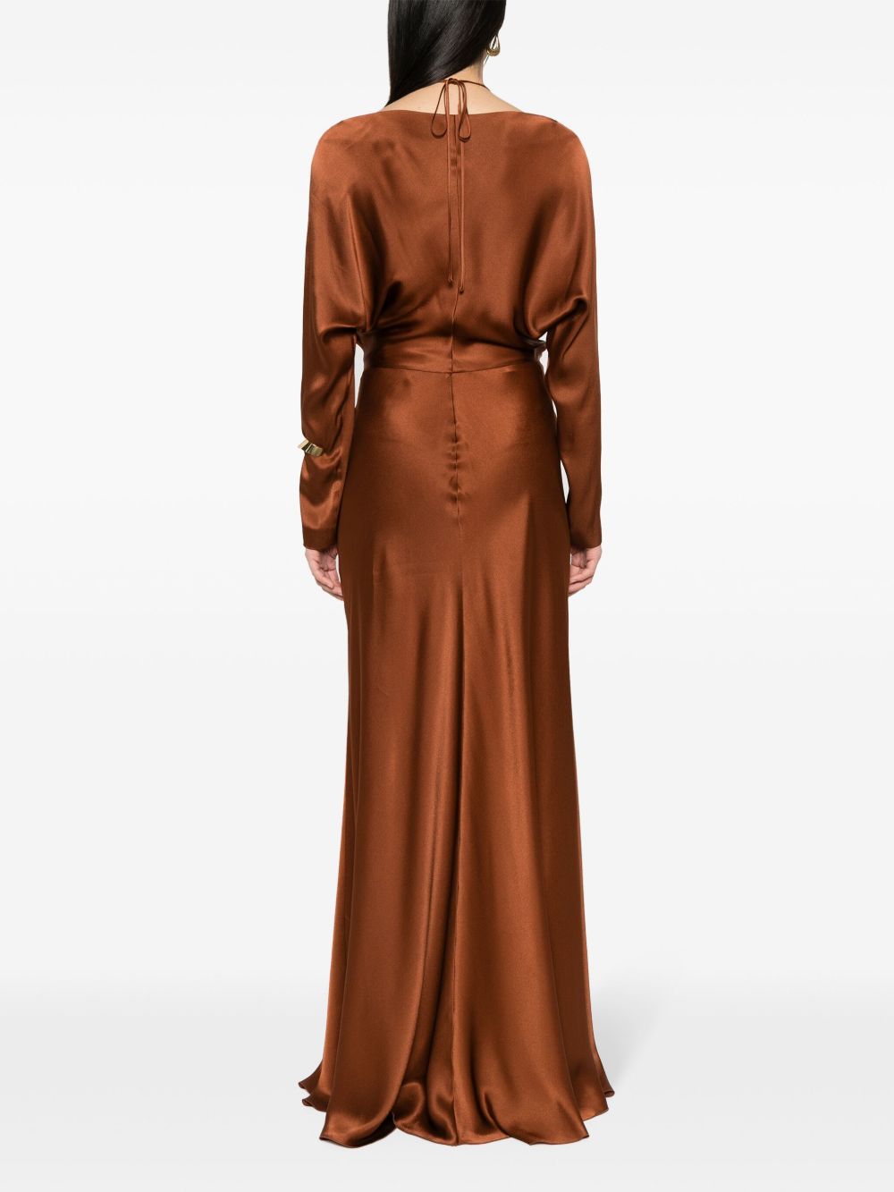 Abito marrone cut-out A04140119 0089 ALBERTA FERRETTI