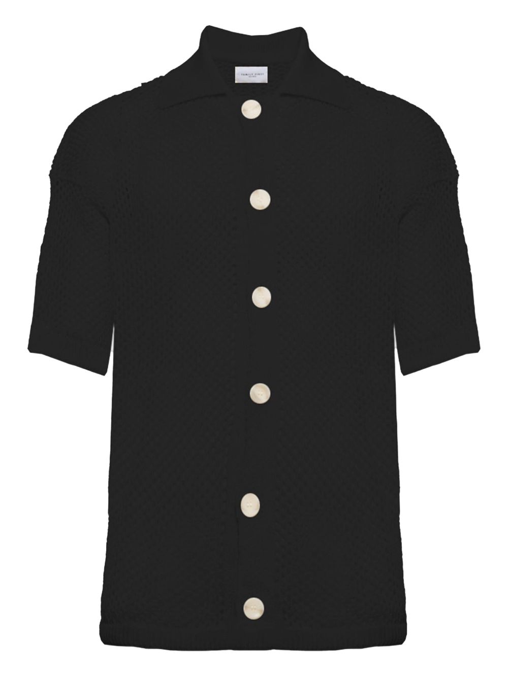 Camicia all'uncinetto nera SWS2403 BK FAMILY FIRST MILANO