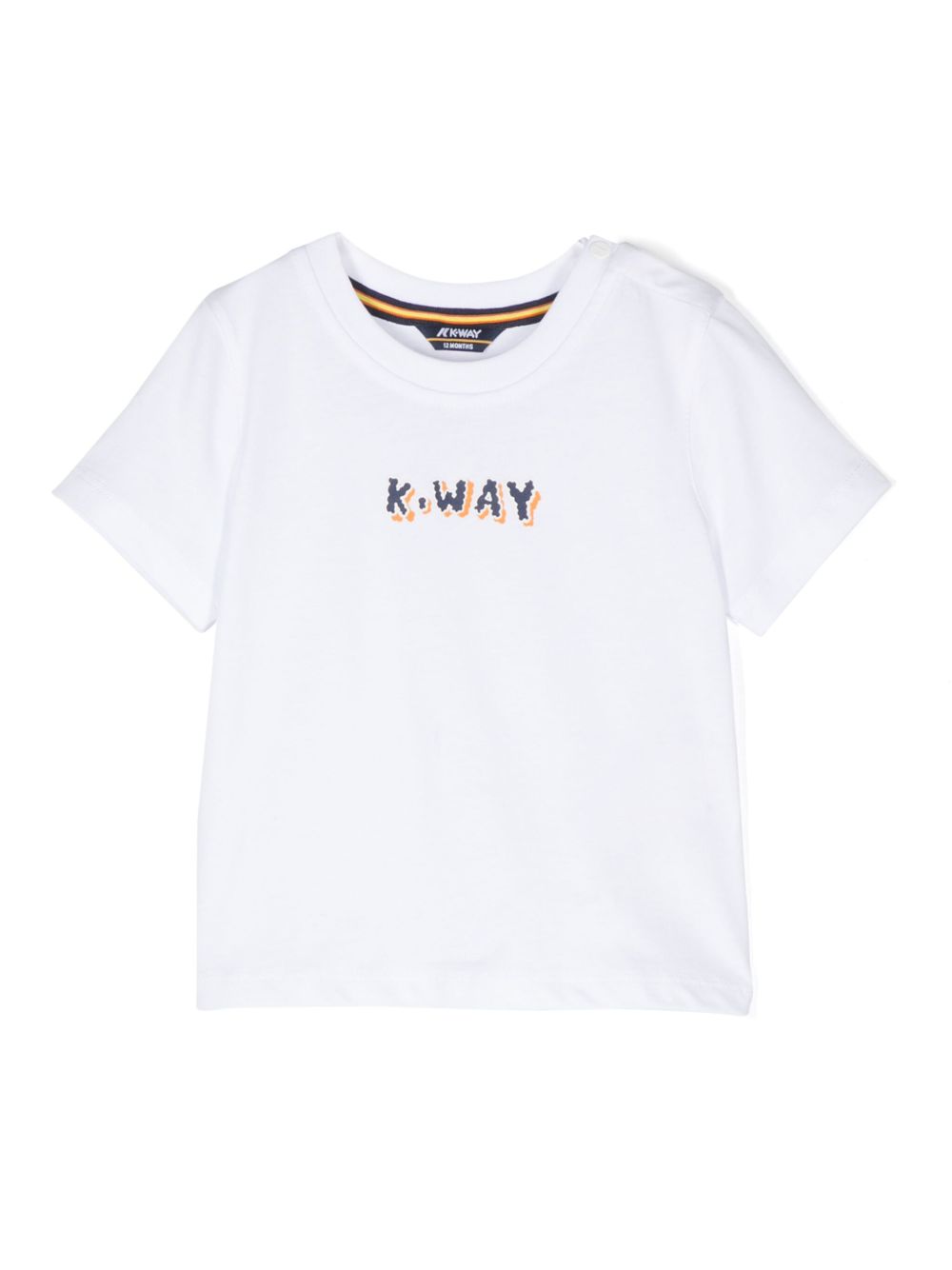 T-shirt pete neonato bianca logo 3D K7124RW 001 K-WAY KIDS