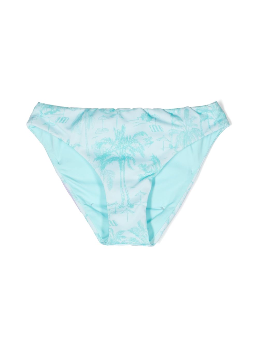 Costume Slip madame verde acqua palms MAD0001 02967F MC2 SAINT BARTH KIDS