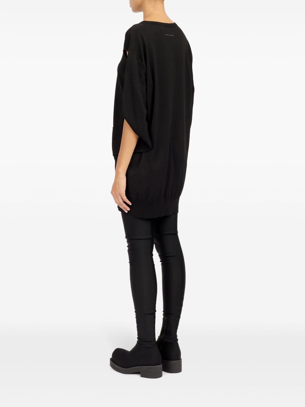 Abito nero maniche a pipistrello S62DA0025M13012 900 MM6 MAISON MARGIELA