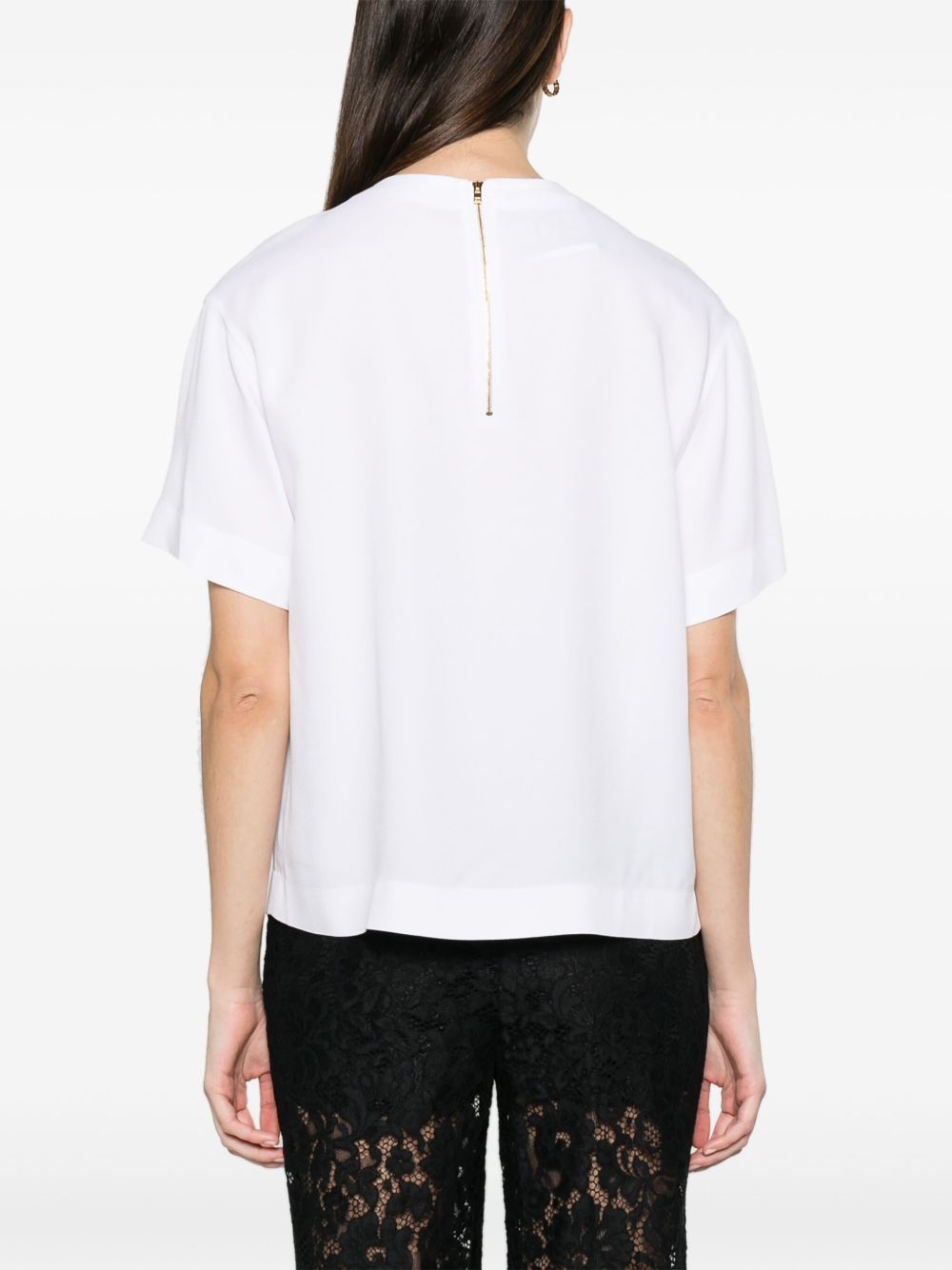 T-shirt bianca con stampa A02160433 1001 MOSCHINO