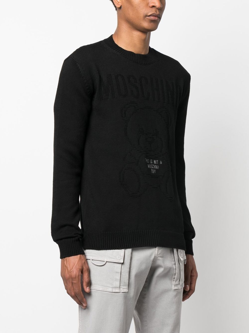 Maglione con ricamo Teddy Bear <BR/> V09262003 0555 MOSCHINO
