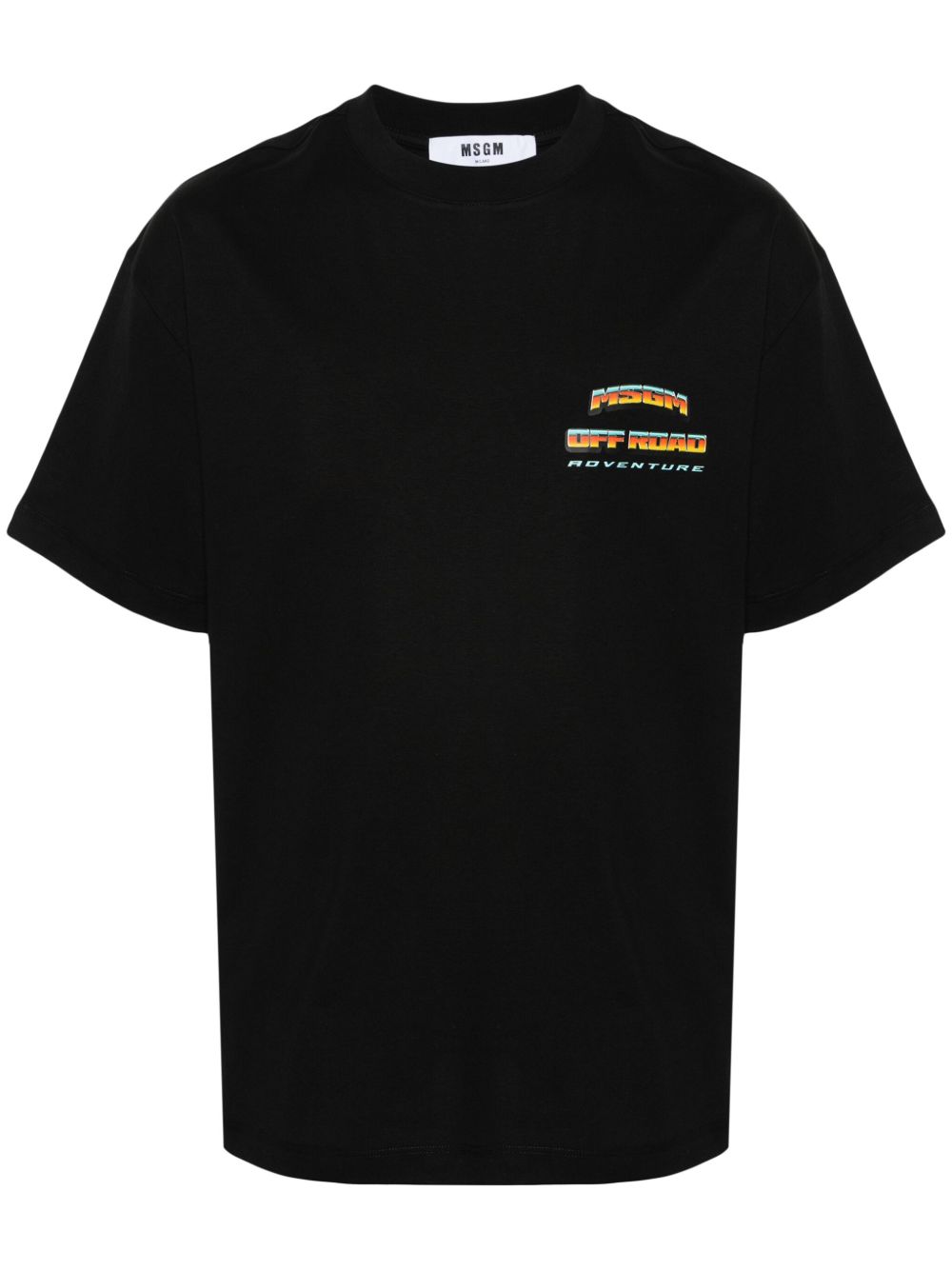 T-shirt nera MSGM OFF ROAD <BR/> 3640MM148247002 99 MSGM