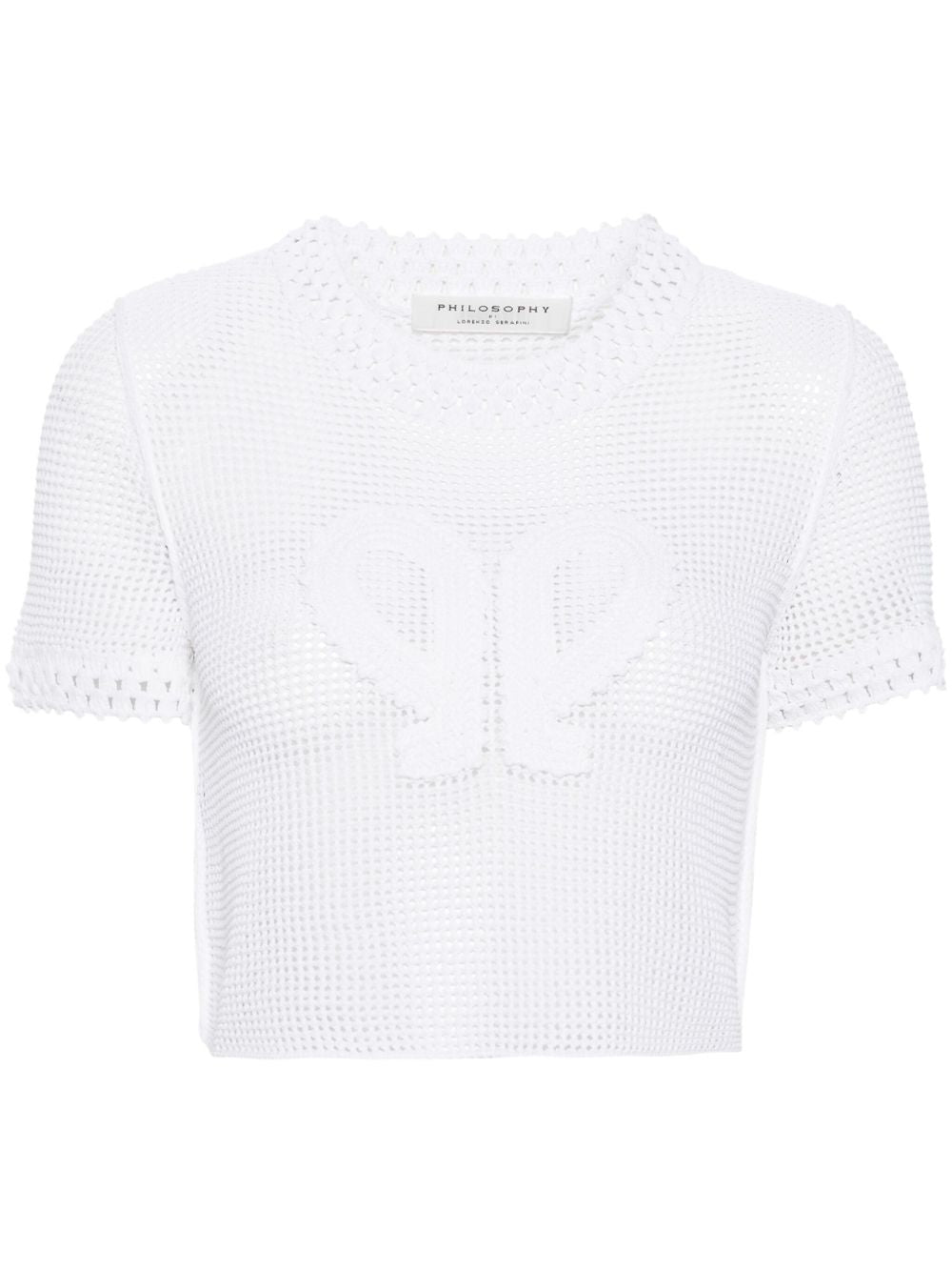 Maglia bianca in rete <BR/> A09040701 0001 PHILOSOPHY DONNA