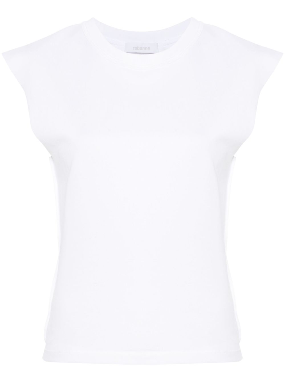 T-shirt bianca dettaglio catena <BR/> 24EJTE157CO0508 P100 RABANNE