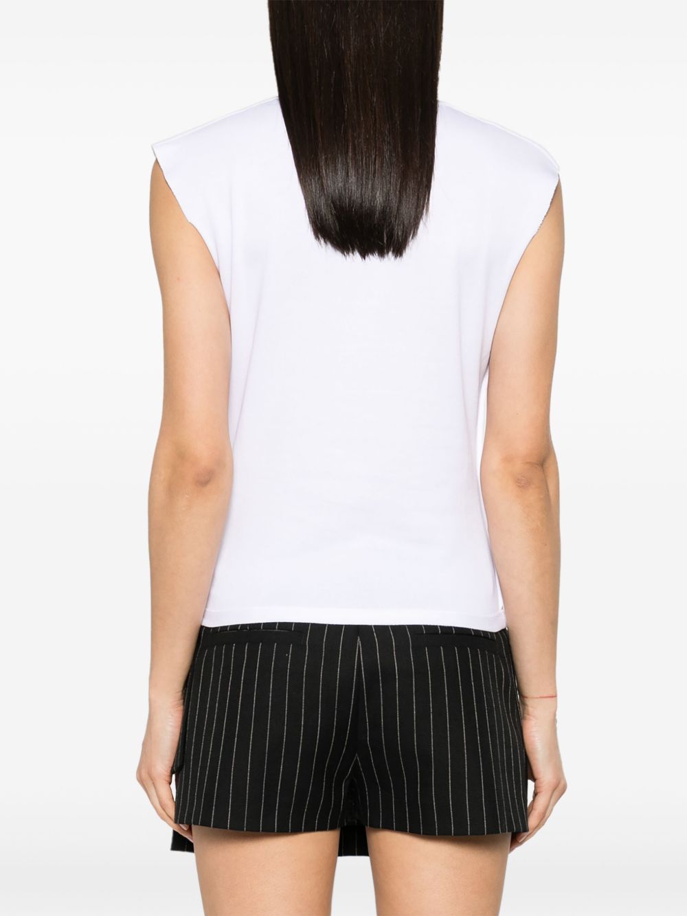 T-shirt bianca dettaglio catena <BR/> 24EJTE157CO0508 P100 RABANNE
