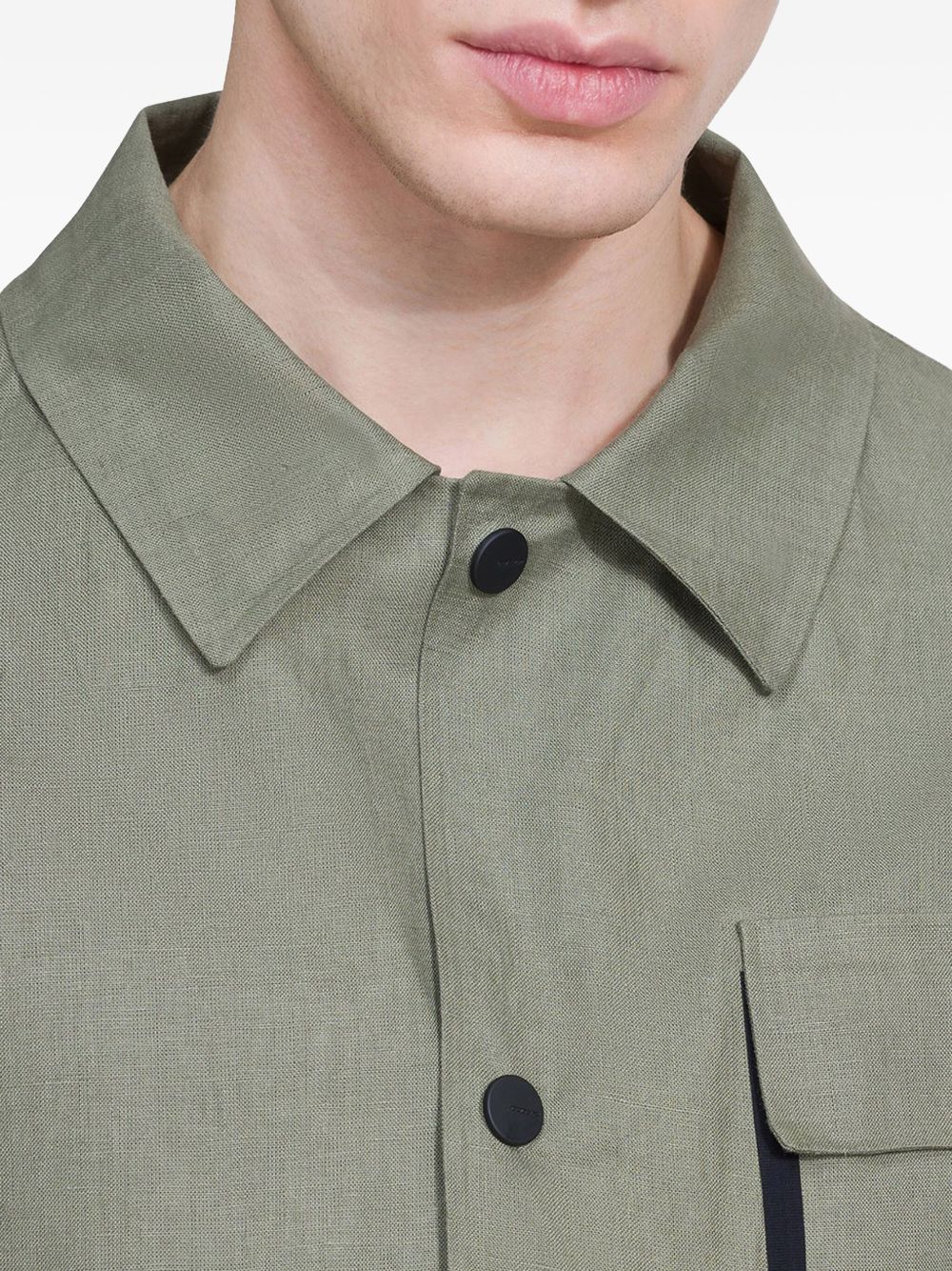 Terzilino Overshirt Jkt verde salvia lino 24024 22 RRD
