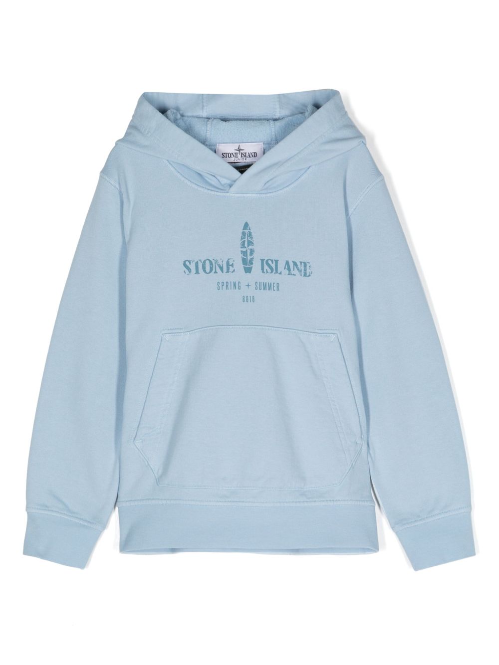 Felpa celeste stampa Compass 801662854 V0040 STONE ISLAND KIDS