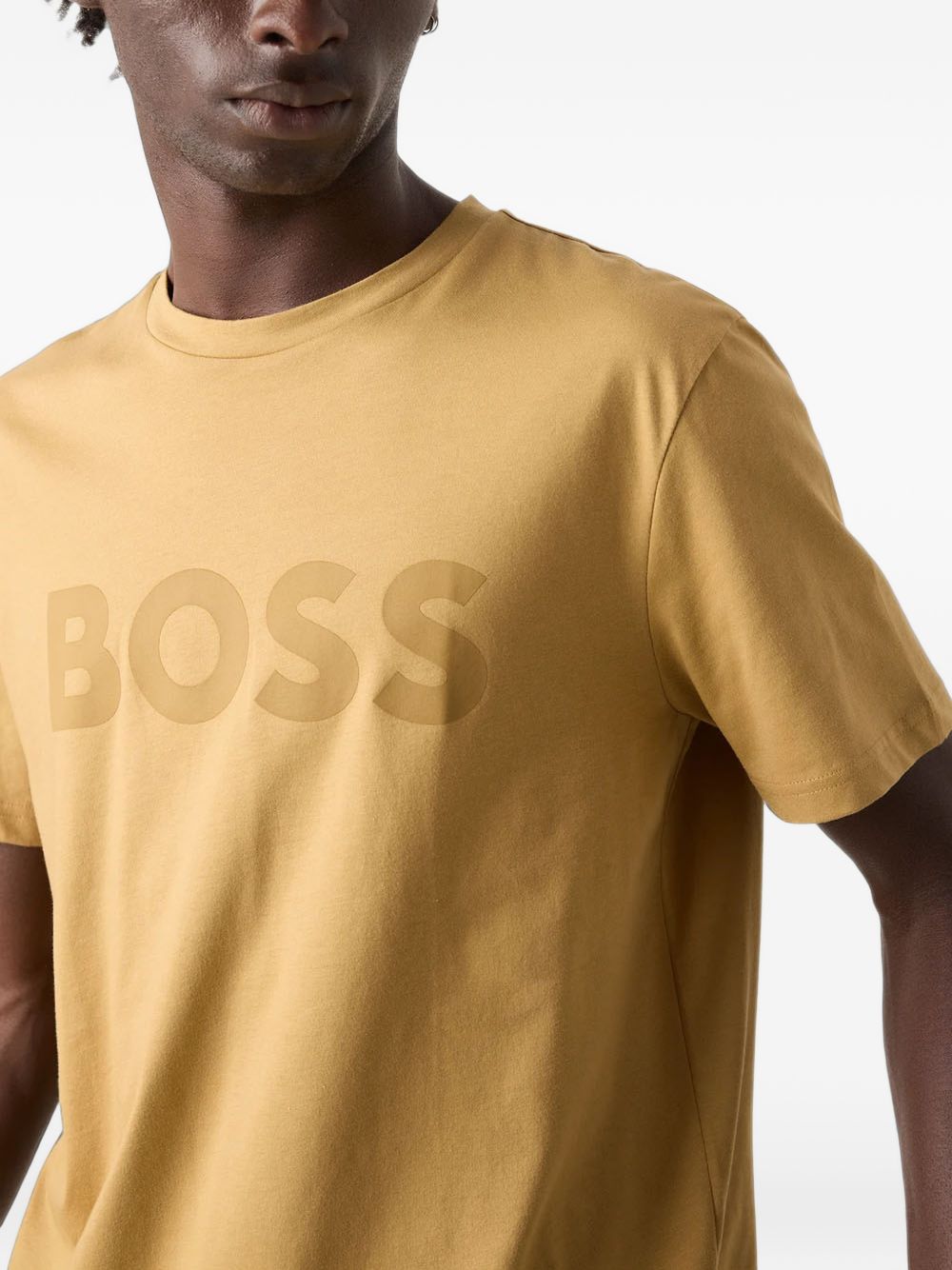 T-shirt thinking senape logo petto 50481923 261 BOSS