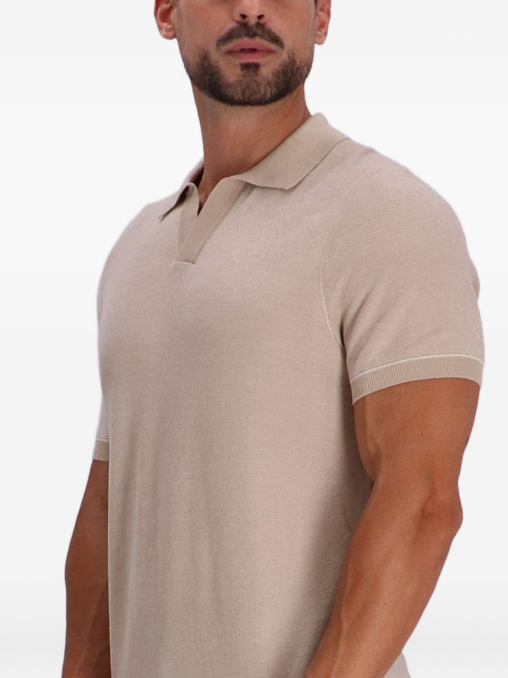 Polo hi jianluca in maglia natural 50537654 131 BOSS