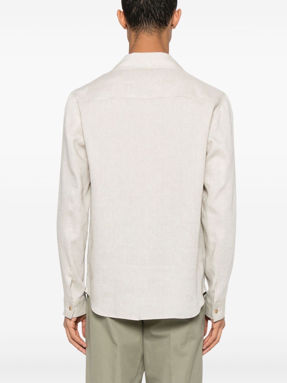 Camicia John beige lino JOHN325118 00023 BRIGLIA