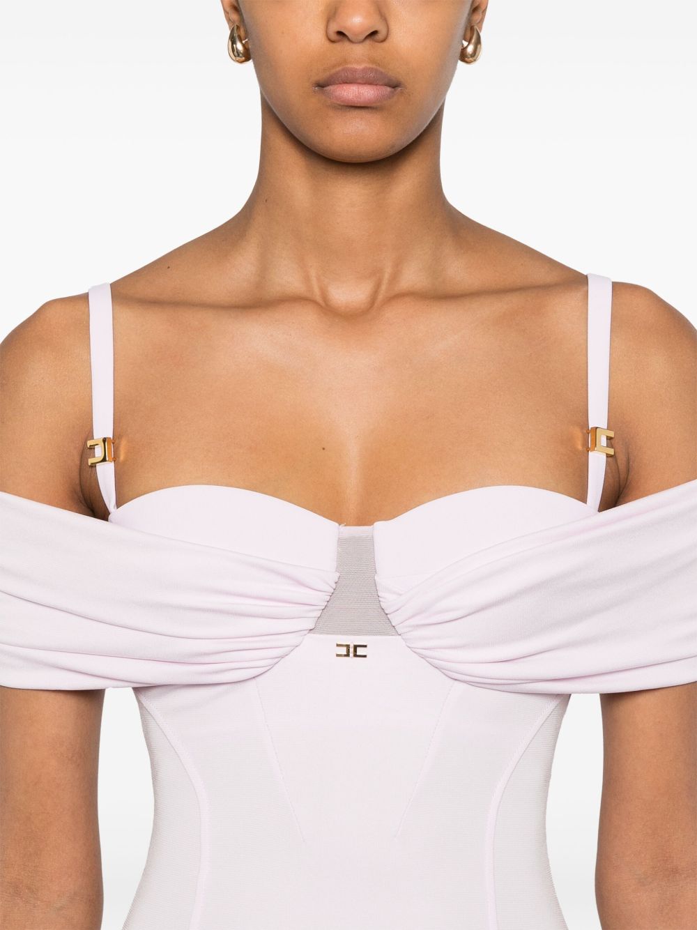 Abito Red Carpet in jersey crêpe con corsetto quarzo ABR0851E2 544 ELISABETTA FRANCHI