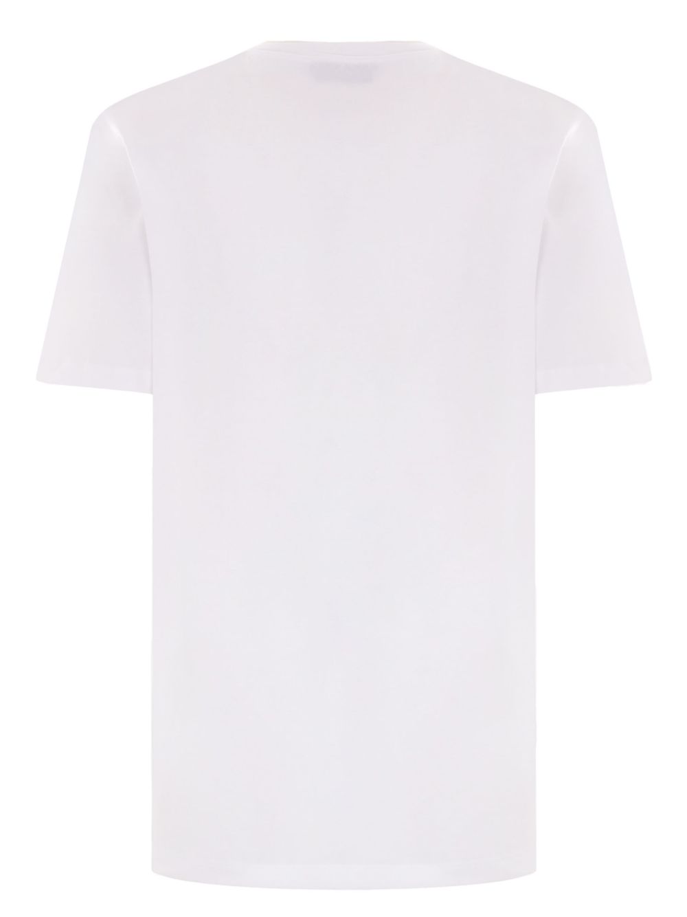 T-shirt bianca in jersey con logo ricamato e strass MA00251E2 270 ELISABETTA FRANCHI