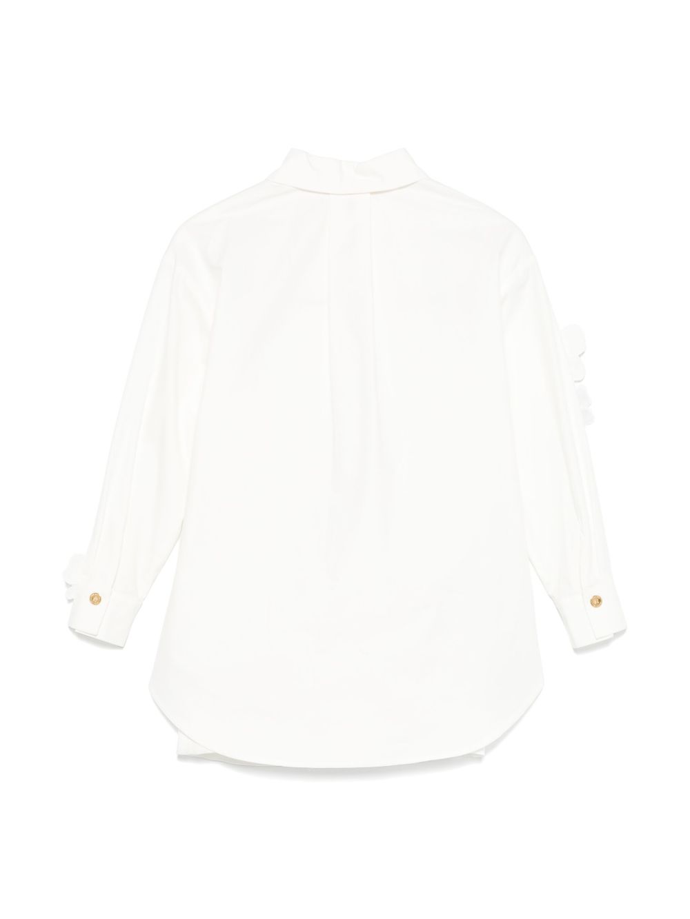 Camicia bianca con applicazioni a fiori EFAB5970RA008 D346 ELISABETTA FRANCHI KIDS