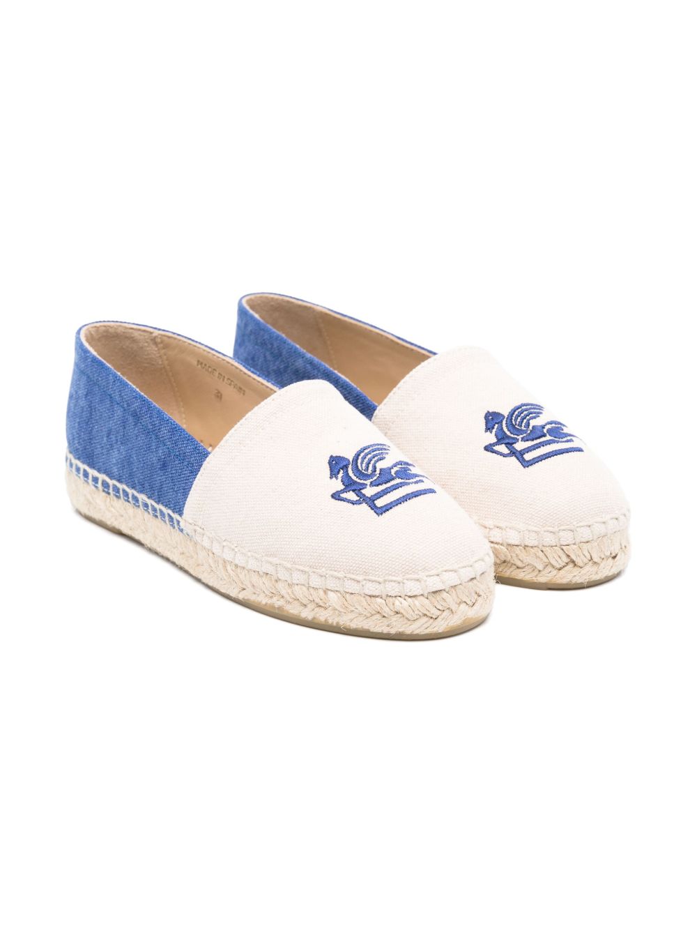 Espadrillas avorio/denim ricamo pegaso GW0P96Z2921 105CE ETRO KIDS