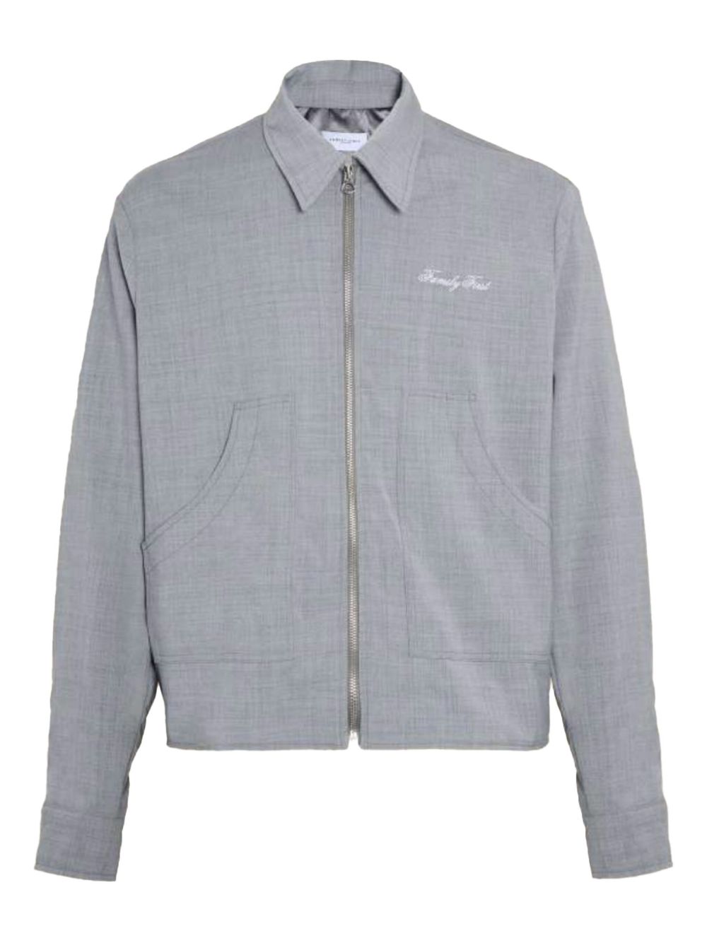 giubbino grigio logo ricamato petto JBS2501 GY FAMILY FIRST MILANO