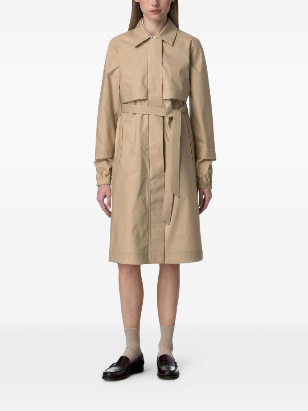 Trench jesy 3l poplin beige rope K7132RW AZI K-WAY