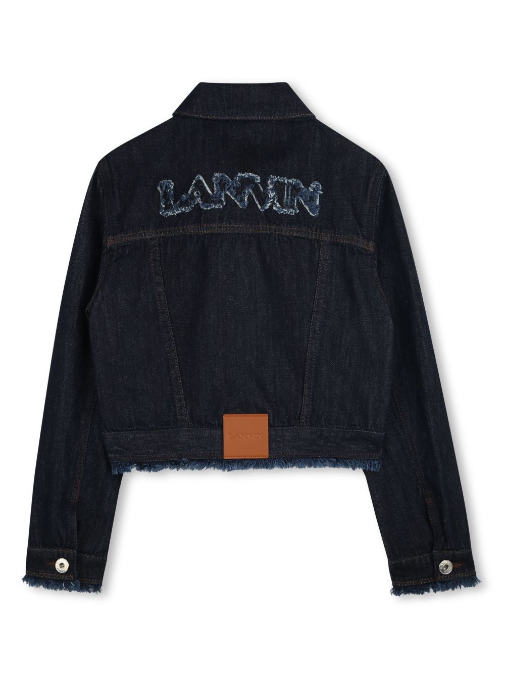 Giubbino denim logo lettering retro N30201 Z09 LANVIN KIDS