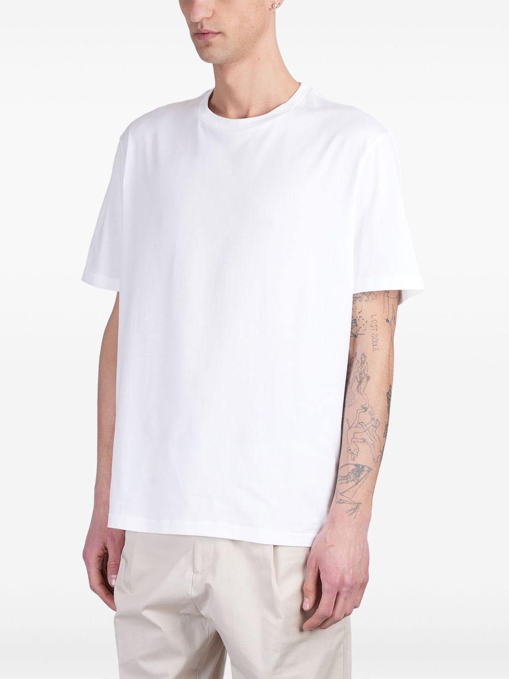 T-shirt B240 bianca basic oversize L1TSS256549 A001 LOW BRAND