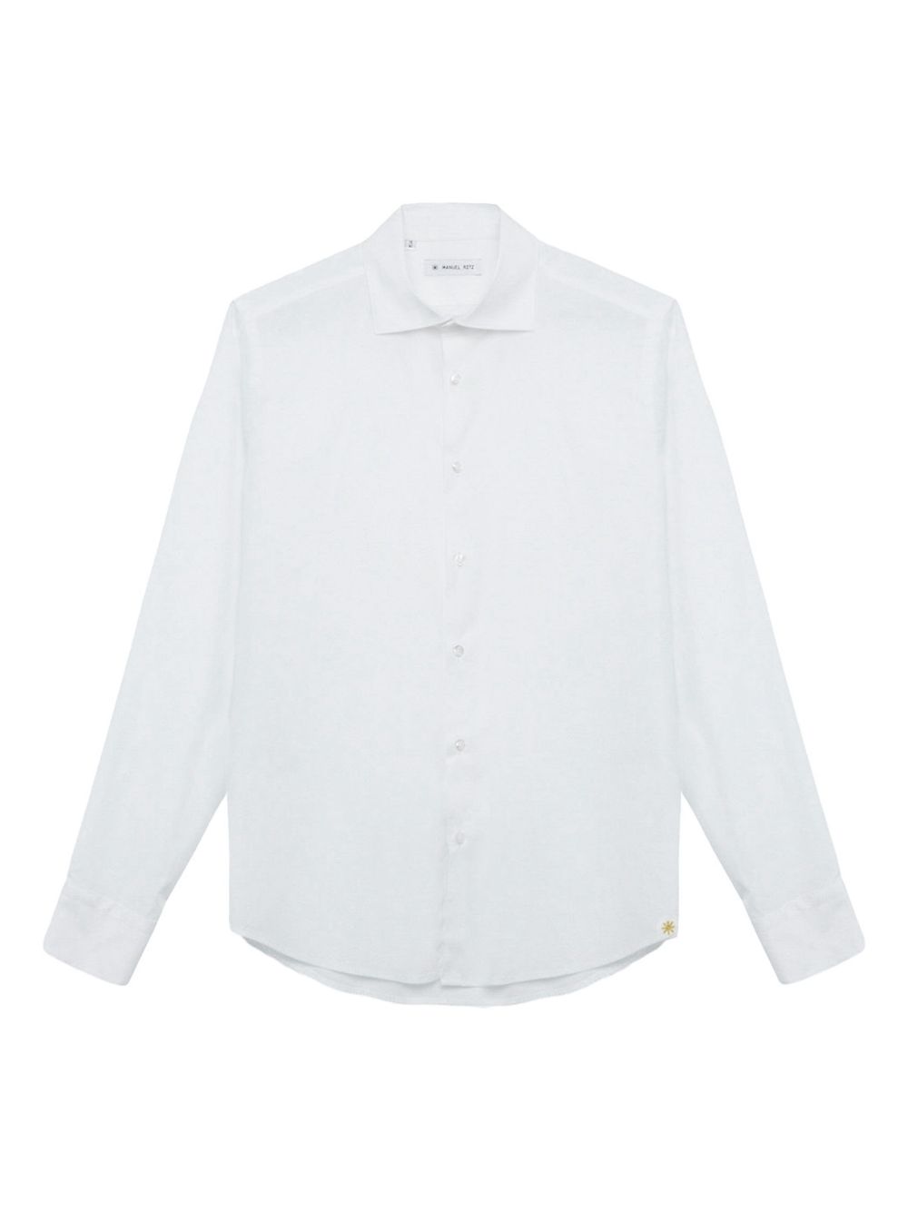camicia button down popeline stretch bianco 3832E601LC253293 02 MANUEL RITZ