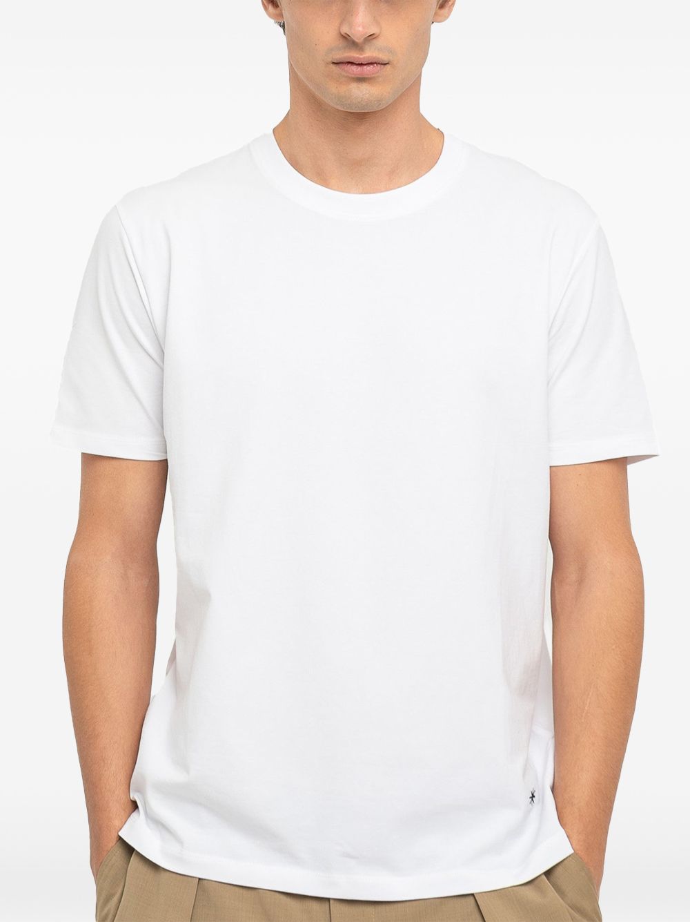 T-shirt basic bianca mini ricamo 3832M568253284 02 MANUEL RITZ
