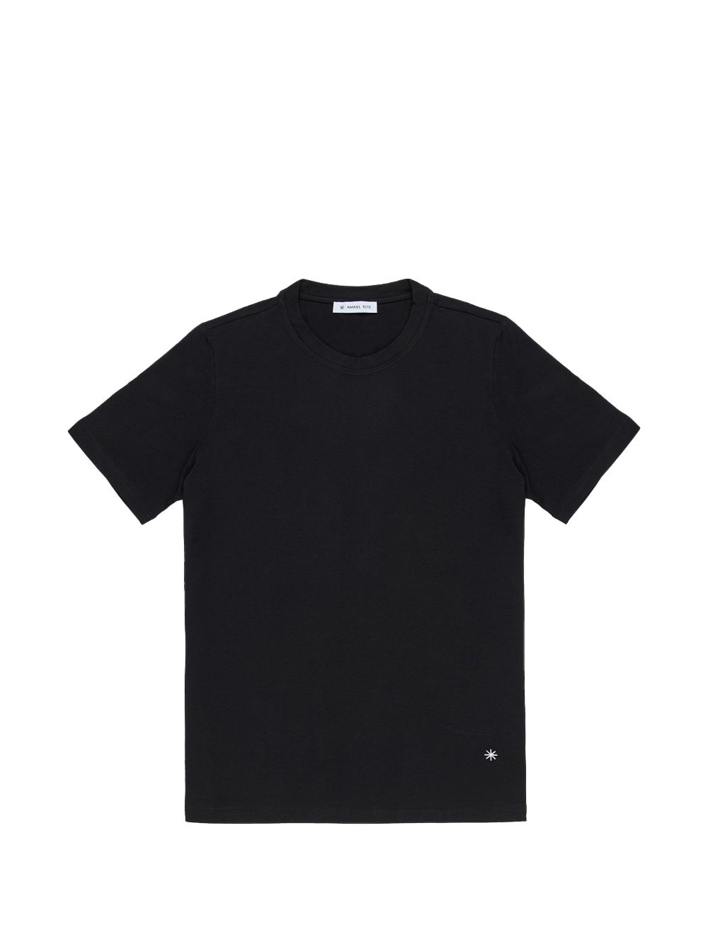 T-shirt basic nera mini ricamo 3832M568253284 99 MANUEL RITZ