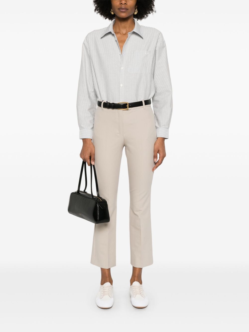 Pantalone Fatina slim in cotone e viscosa stretch ecru 2519131121600 038 MAX MARA 'S