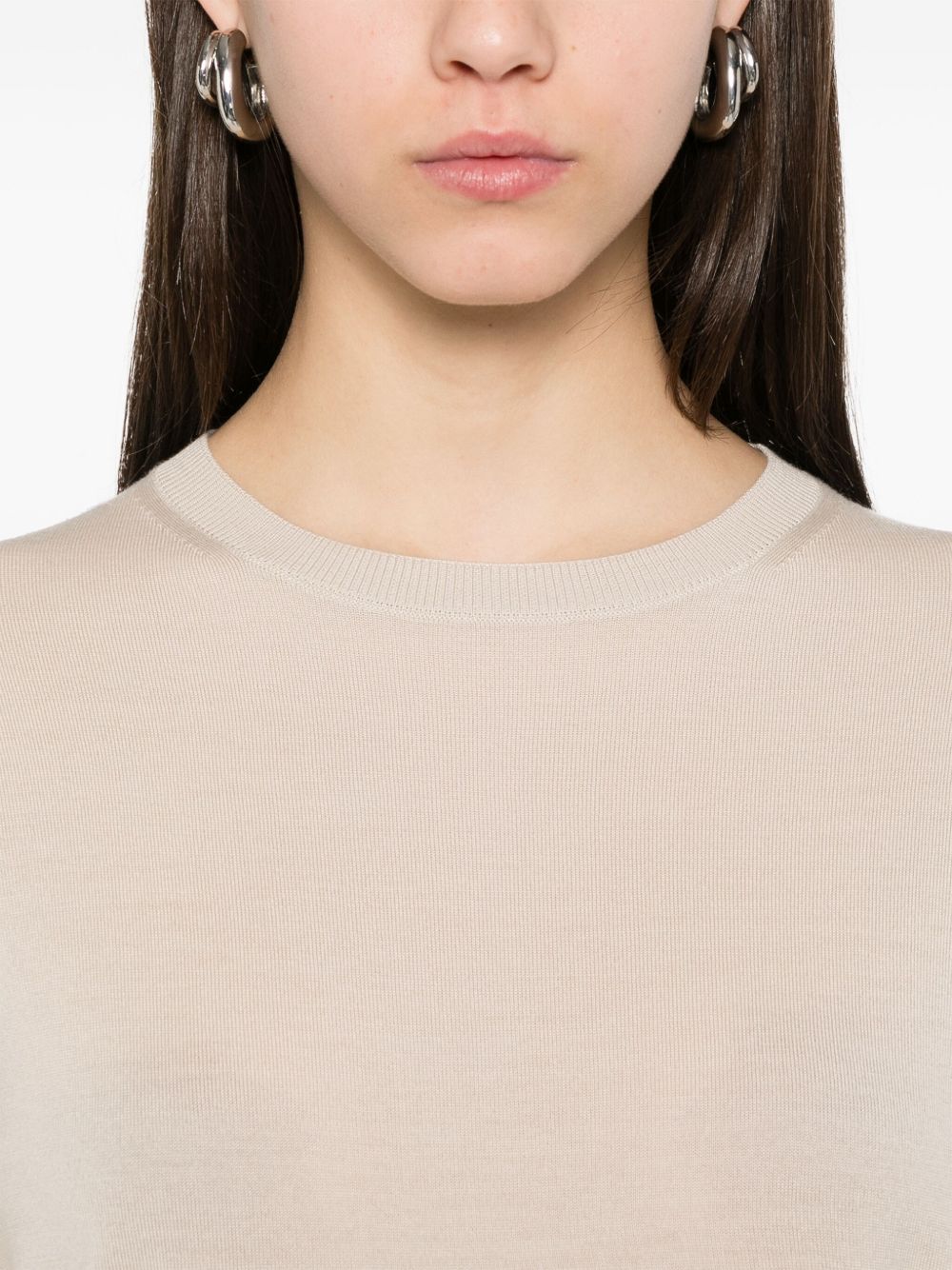 Maglia Amici in filato di lana leggero ecru 2519361091600 001 MAX MARA 'S