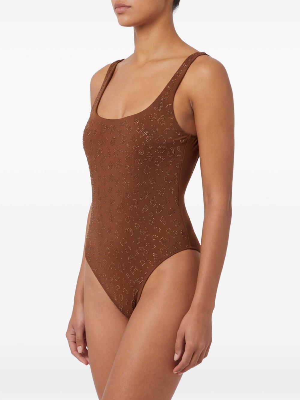 <BR/>Lora costume intero con decorazione in strass leo LOR0001 00352H MC2 SAINT BARTH