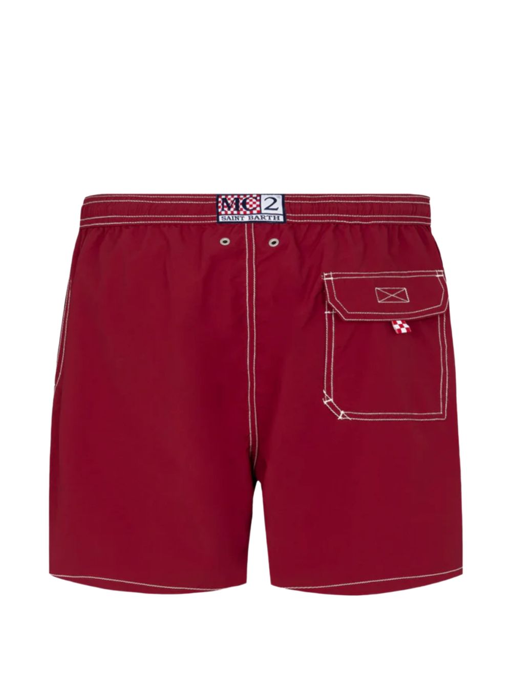 Costume mare media lunghezza Patmos bordeaux PATM001 00102H MC2 SAINT BARTH